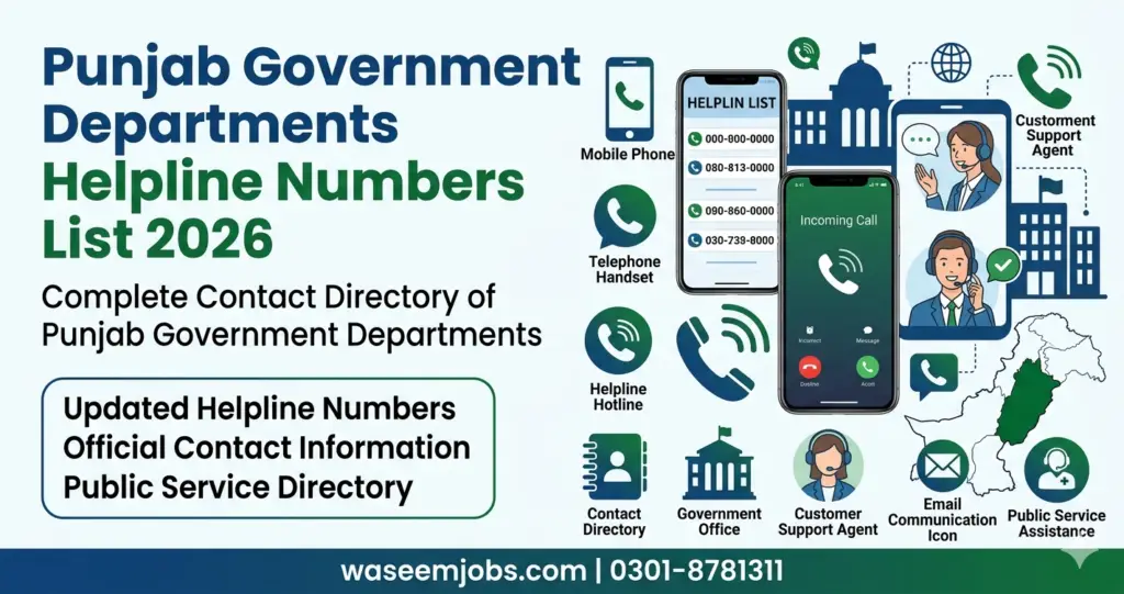 Punjab Government Departments Helpline Numbers List 2026