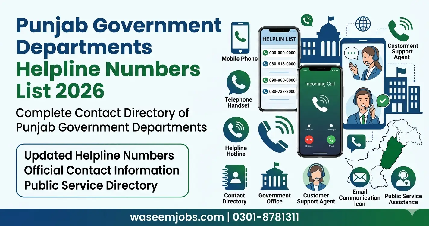 Punjab Government Departments Helpline Numbers List 2026